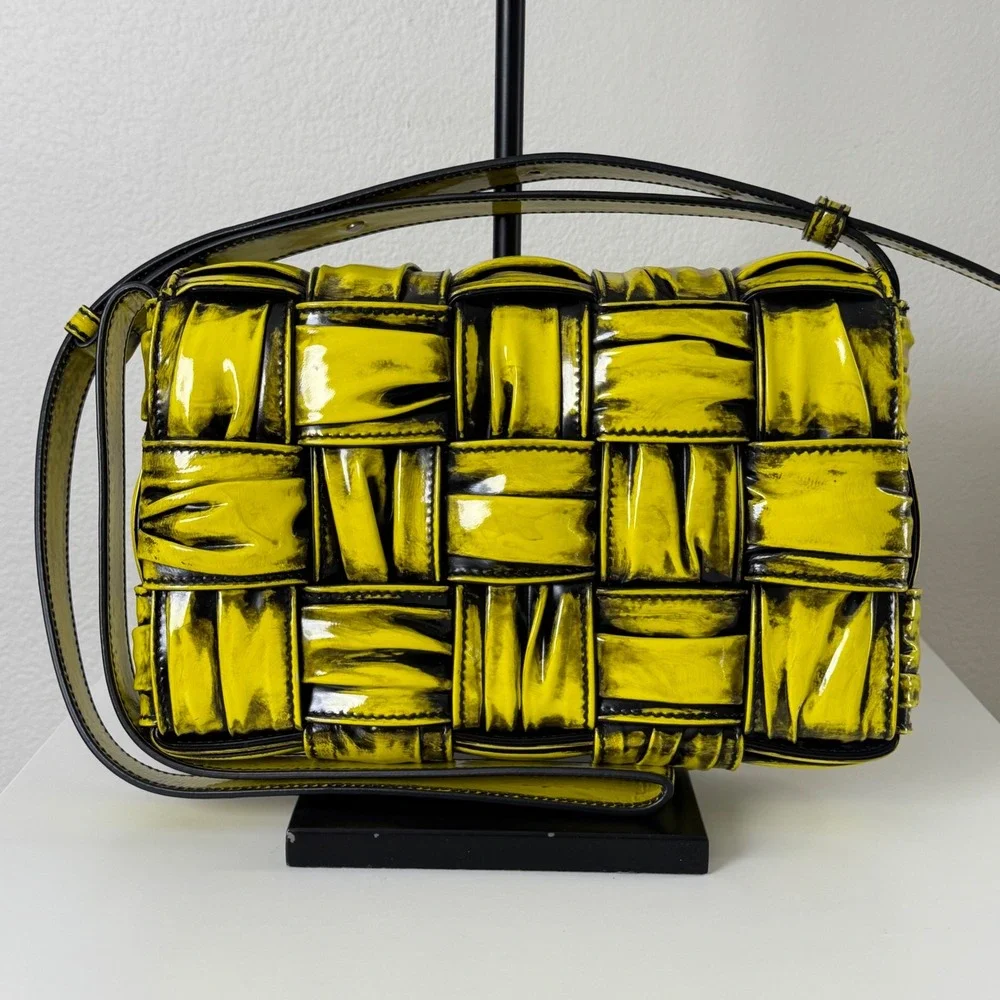 Bottega Veneta Chartreuse Foulard Cassette Bag Special Edition Intrecciato